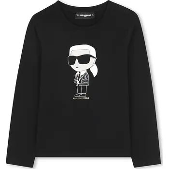 Dívčí oblečení Dětské tričko s dlouhým rukávem Karl Lagerfeld Z30938.114.150 černá 99X, vel. 126