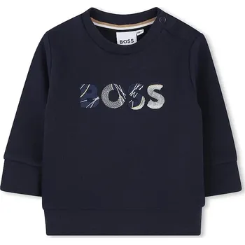 Chlapecká mikina Dětská mikina BOSS tmavomodrá barva, s potiskem, J52457 J52457.74.81 59X, vel. 74