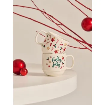 Sinsay - Keramické hrnky s vánočním motivem 2 pack - vícebarevná - 385GV-MLC - 385GV-MLC-ONE