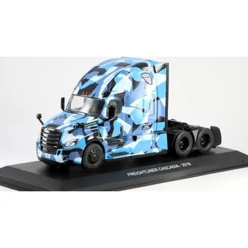 autíčko FREIGHTLINER CASCADIA „Blue Camo“ 2018 Truck Tuning Collection 1:43 - Hachette časopis s modelem FREIGHTLINER CASCADIA 2018 - kovový model