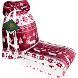 FARO Vánoční deka beránková 127x152 cm - Vínová