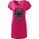 DOBRÝ TRIKO Dámské tričko/šaty Vlčí hlava Velikost: 2XL, Barva: Purpurová