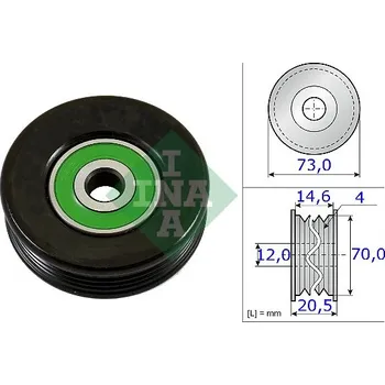 Napínací kladka, žebrovaný klínový řemen INA 531 0852 10