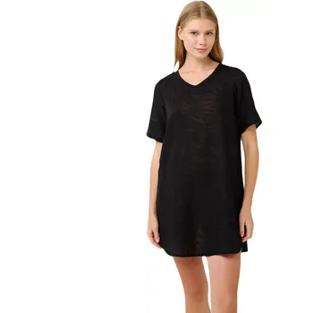 Dámské šaty Děrované letní šaty Vamp s krátkými rukávy 22878 black velikost S