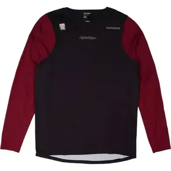 cyklistický dres Troy Lee Designs x SRAM Skyline pánsý dres dlouhý rukáv Radioscape Black/Berry vel. L