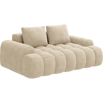 Pohovka Cosmopolitan Design Světle béžová sametová dvoumístná pohovka Linz 175 cm