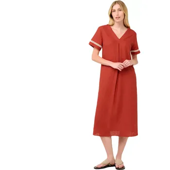 Dámské šaty Jednoduché letní šaty Vamp z popelínu 22456 red chili velikost XL