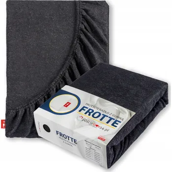 Prostěradlo Froté prostěradlo Hrubá Bavlna prémiová bavlna, boční strana 30 cm, černé