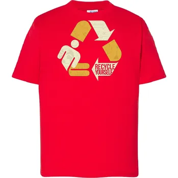 Chlapecké tričko detske-levne-bavlnene-tricko-potisk-vlastni-recyklace Barva: Red - červená, Dětská bavlněná trička JHK: S