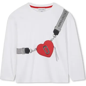 Chlapecké tričko Dětské bavlněné tričko s dlouhým rukávem Marc Jacobs bílá barva, W60611 W60611.114.150 00X, vel. 126