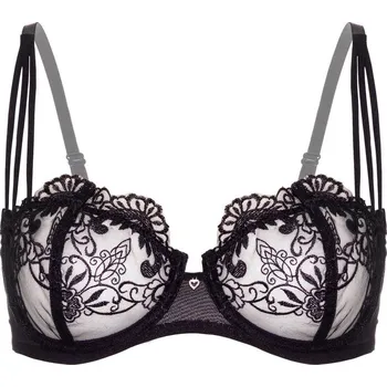 Dámská erotická podprsenka Daring Intimates Day & Night Very sexy embroidered bra - Black - 85C