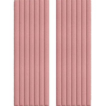 Obklad Samolepicí 3D dekorace ze sametu, veluru, obdélníky, růžové úzké pruhy, rozměr 22,5 cm x 76 cm x 4-7 mm / obklad na stěnu VEL904