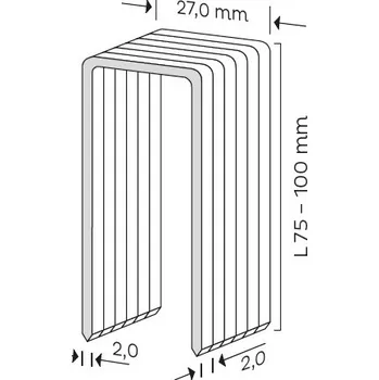 Sponkovačka KMR-BEA Spona typ BS, BeA spona typ 246 - pro Sponkovačku 3474 Varianta: BS (BeA 246) 75 CP GALV H