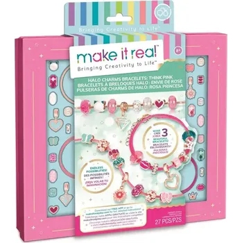 Obraz Náramky Make it Real Halo Charms Think Pink