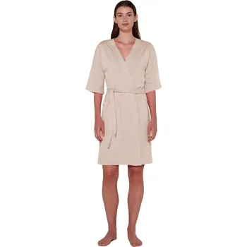 Dámský župan Dámský župan Vamp s krátkým rukávem 20236 smetanový velikost 3XL