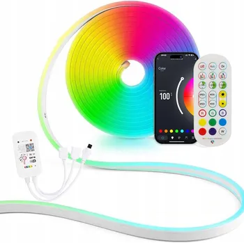 LED osvětlení LED NEON FLEX Páska sada 5m WiFi DÁLKOVÝ OVLADAČ RGB SMD 3535 Aplikace 108LED/m