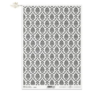 Umělecký papír Rýžový papír A4- R1915 Vzor damašek