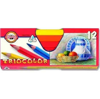 Kresba Pastelky Tlusté TrioColor Koh-I-Noor 12 barev