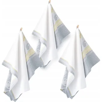 Utěrka ZWOLTEX CEJLON2 kuchyňská sada utěrka hadřík 3ks šedá 50x70