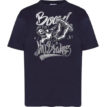 Chlapecké tričko detske-levne-bavlnene-tricko-potisk-skejtak-skateboard Barva: Navy - tmavě modrá, Dětská bavlněná trička JHK: L