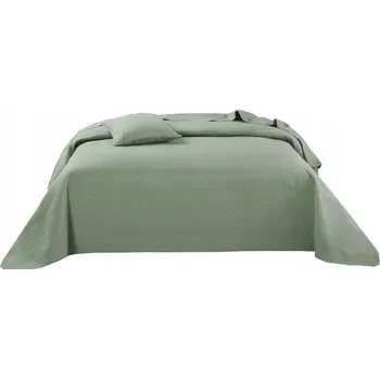 Přehoz na lůžko Přehoz na postel Spod Igły i Nitki polyester 240 cm x 260 cm zelený