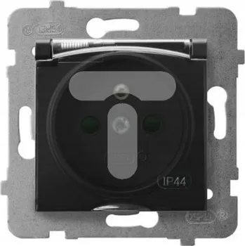 Elektrická zásuvka Elektrická Zásuvka hermetická Ospel černá