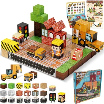 ostatní stavebnice STAVEBNICE KOSTKY STAVEBNICE ŠESTISTĚNNÉ PIXELY KONSTRUKČNÍ 3D 100 STAVEBNICE