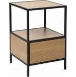 Noční stolek Geo S dub přírodní/černý mat