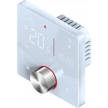 Termostat MOES Termostat s otočným knoflíkem WiFi TUYA pro vodní podlahové topení, bílý