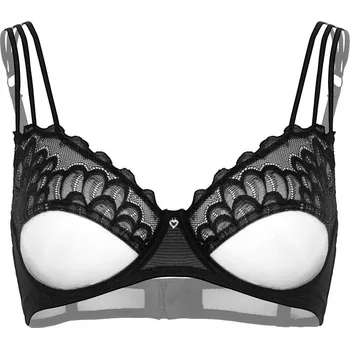 Dámská erotická podprsenka Daring Intimates Day & Night Unlined bra w faux underbust - Black - 80D