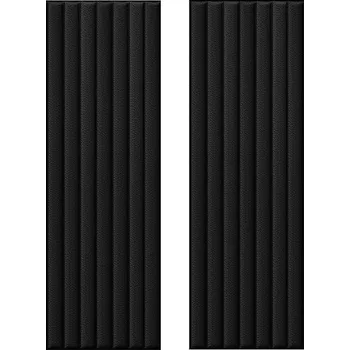 Stavební materiál HCS deco 3D samolepicí stěnové obdelníky, mini pruhy koženka 2 ks, černé