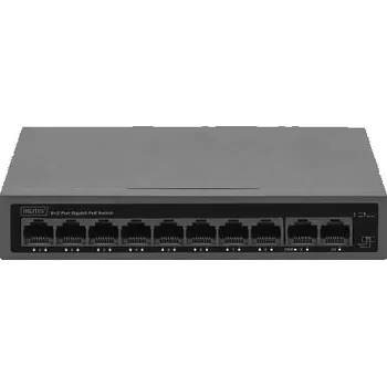 Switch DIGITUS 8+2 Port GE PoE Switch 8 Port PoE 802.3at, 10/100/1000 Mbps + 2 Port GE