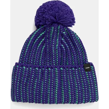 Módní doplněk Čepice s příměsí vlny Eisbar Ronda Pompon MÜ E30977 fialová 48A, vel. ONE SIZE