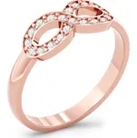 Couple, Zlatý prsten Forever, růžové zlato se zirkony, vel. 52, prům. 16.6 mm, 585-66-1-0266.4C00.0.52.001