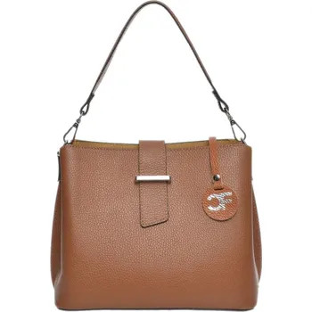 Kabelka Carla Ferreri Dámská kožená kabelka CF1946 Cognac + 2 měsíce na vrácení zboží