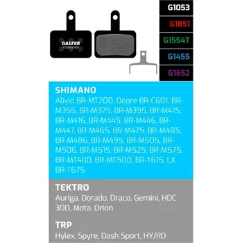 Brzda na kolo Brzdové destičky Galfer SHIMANO/TEKTRO FD293 - Standard