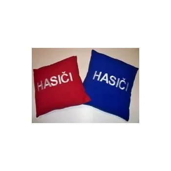 Dekorativní polštářek Polštářek flisový s nápisem HASIČI - červená