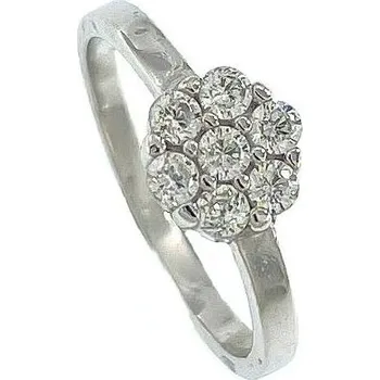 Prsten Stříbrný dětský prsten bílá kytička velikost prstenu 47