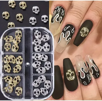 Luxusní bižuterie na nehty - Lebka