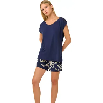 Dámské pyžamo Dámské pyžamo s krátkými kalhotami Vamp 22048 blue cavern velikost L