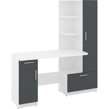Psací stůl Psací stůl SANS pravá Barva: bílá + antracit