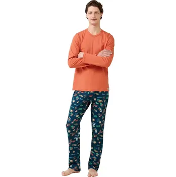 Pánské pyžamo Pánské pyžamo s potiskem Vamp 21611 velikost M