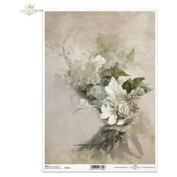 Výtvarný papír Rýžový papír A4- R2154 Zimní květiny