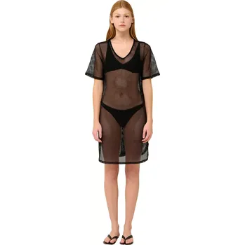 Dámské šaty Plážové šaty Vamp z hladké síťoviny s výstřihem do V 22522 černé velikost XL