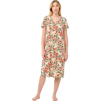 Dámská noční košile Dámská letní noční košile s potiskem Vamp 22025 red cinnabar velikost M