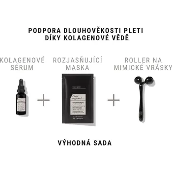 Pleťová maska Comfort Zone /skin regimen/Lx Longevity set: zpevnění, rozjasnění & omlazení v jednom výhodném setu - kolagenové sérum, rozjasňující maska, roller na mimické vrásky PODPORA DLOUHOVĚKOSTI PLETI DÍKY KOLAGENOVÉ VĚDĚ