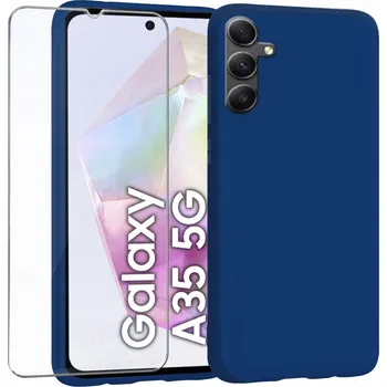 Pouzdro na mobilní telefon Zadní Kryt pro Samsung GALAXY A35 5G Matný Zadní Kryt Slim tmavě modrý Venom