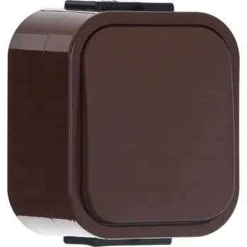 vypínač Hnědý jednoduchý vypínač na omítku pro venkovní použití IP54 WNT-1B2 ABEX