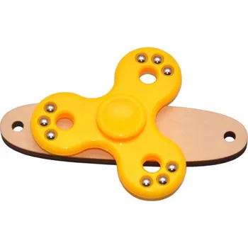 ŽLUTÝ SPINNER NA MONTESSORI MANIPULAČNÍ TABULI