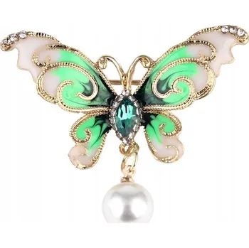 Brož Brože perlový motýl pro ženy